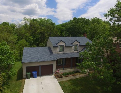 GAF Timberline HD Lifetime Roofing System with Biscayne Blue Shingles +  Silver Ash CertainTeed MainStreet™ Double 4″ Siding