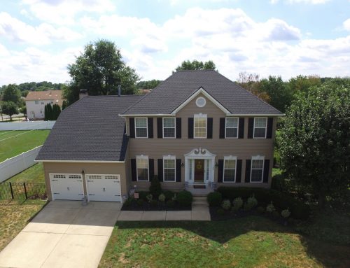 GAF Timberline HD Lifetime Roofing System with Charcoal Shingles + CertainTeed MainStreet Natural Clay Siding